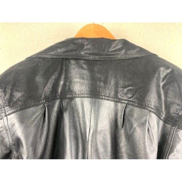Wilsons Black Leather Belted Jacket Women's Medium with Thinsulate Lining Vtg - Picture 4 of 16